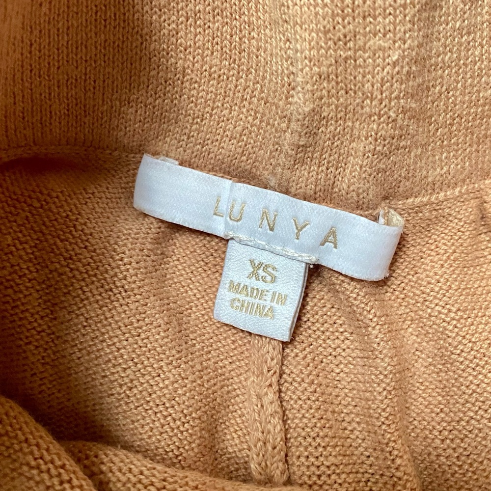 Lunya Wide Leg silk blend lounge pants good in bed Sweatpants tan XS - Picture 3 of 5